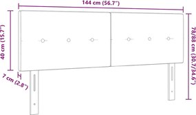 vidaXL Κεφαλάρι με κεφαλάρι Taupe 144 cm Τεχνητό Δέρμα
