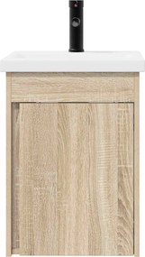 vidaXL Μονάδα μπάνιου με βρύση Sonoma Δρυς 42 x 40 x 74,5 εκ