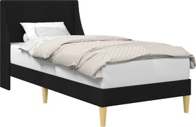 vidaXL Σκελετός Κρεβατιού Μαύρο 90 x 200 cm Ύφασμα