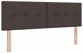 vidaXL Κρεβάτι box spring με στρώμα με στρώμα Σκούρο καφέ Σκούρο καφέ