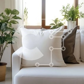 Intra Συλλεκτικό Ξύλινο Παζλ Plywood 4mm - Λευκός καναπές με μαξιλάρια μπροστά από το παράθυρο Σε Ξύλινο Κουτί - Διαστάσεις Puzzle: 10x10 cm – 25 κομμάτια