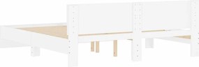 vidaXL Σκελετός Κρεβατιού Λευκό 193 x 203 cm Επεξεργασμένο ξύλο