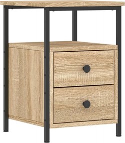vidaXL Κομοδίνα 2 τεμ. Sonoma Δρυς 34x35,5x50 εκ. Επεξεργασμένο Ξύλο