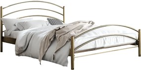Κρεβάτι Kelly-90x190-Χρυσό-Με ποδαρικό