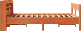 vidaXL Σκελετός Κρεβ. Χωρίς Στρώμα Καφέ Κεριού 150x200 εκ Μασίφ Πεύκο