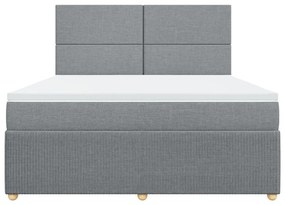 ΚΡΕΒΑΤΙ BOXSPRING ΜΕ ΣΤΡΩΜΑ ΑΝΟΙΧΤΟ ΓΚΡΙ 180X200 ΕΚ. ΥΦΑΣΜΑΤΙΝΟ 3292128