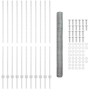 vidaXL Τεντώτο με στήριγμα Ασημί 1,5 x 25 m Ατσάλι
