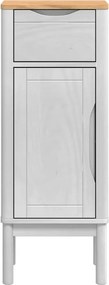 vidaXL Ντουλάπι Μπάνιου FLORO Λευκό 35 x 30 x 90 cm Στερεό ξύλο πεύκου
