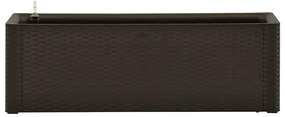 vidaXL Ζαρντινιέρα Κήπου Μόκα 100x43x33 εκ. με Αυτόματο Πότισμα