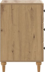vidaXL Κομοδίνο Artisan Δρυς 43x 41 x 66,5 εκ Επεξεργασμένο Ξύλο