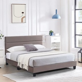 WOODWELL PRIMO Κρεβάτι Διπλό για Στρώμα 160x200cm, Ύφασμα Cappuccino, με Κεφαλάρι πολλαπλών θέσεων 169x215x117/127cm Ε8805,31