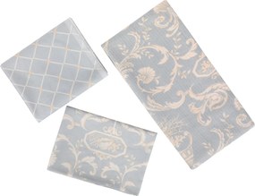 Double Pique Set Tuval - Blue Blue
White