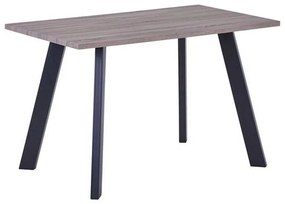 Τραπέζι Baxter ΕΜ820,1 120x70x75cm Sonoma Oak-Black Melamine, Metal