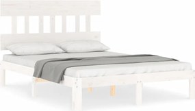 vidaXL Σκελετός Κρεβ. Χωρίς Στρώμα Λευκό 120x200 εκ Μασίφ Πεύκο