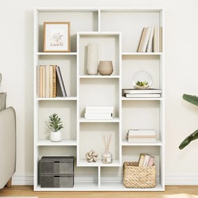 Βιβλιοθήκη Λευκή 102x29x143 εκ. από Επεξεργασμένο Ξύλο