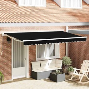 vidaXL Ύφασμα αντικατάστασης τέντας Μαύρο 400 x 200 cm Καραβόπανο