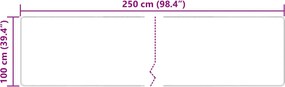 vidaXL Χαλί Runner MARSA Κρεμ 250 x 100 εκ. Πολυέστερ και PVC