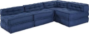 vidaXL Μονάδα Μοντέρνου Καναπέ 4 pcs Ινδικο Ύφασμα