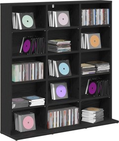 vidaXL Ντουλάπα CD Μαύρη Δρυς 96 x 23,5 x 97,5 εκ. Επεξεργασμένο Ξύλο
