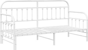 vidaXL Σκελετός κρεβατιού ημέρας Λευκό 75 x 190 cm