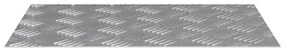 vidaXL Επιφάνειες Καρό 2 pcs Ασημί 60 x 40 cm Αλουμίνιο