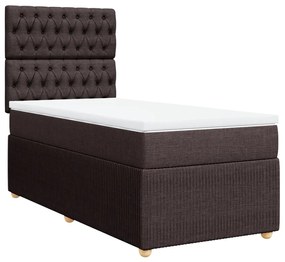 ΚΡΕΒΑΤΙ BOXSPRING ΜΕ ΣΤΡΩΜΑ ΣΚΟΥΡΟ ΚΑΦΕ 100X200 ΕΚ. ΥΦΑΣΜΑΤΙΝΟ 3294277