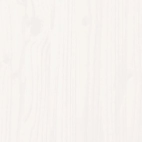 Ξαπλώστρα Λευκή 199,5x60x74 εκ. από Μασίφ Ξύλο Πεύκου - Λευκό