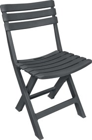vidaXL Σετ Επίπλων Bistro Πτυσσόμενο 3 Τεμαχίων Ανθρακί Πλαστικό