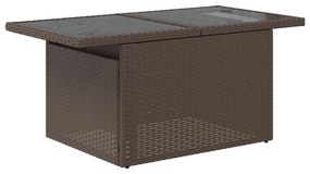 vidaXL Set Σαλονιού Κήπου 7 Τεμαχίων με Μαξιλάρια Καφέ Συνθετικό Ρατάν