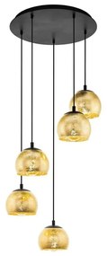 Φωτιστικό Οροφής Κρεμαστό Albaraccin 98526 Gold Eglo Metal, Glass