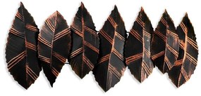 Διακοσμητικό Τοίχου Hornbeam 930DYU1219 52x114cm Black-Copper Wallity Μέταλλο
