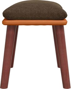 VidaXL Υποπόδιο Καφέ 45x29,5x35 εκ. Ύφασμα & Συνθετικό Δέρμα