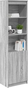 vidaXL Ντουλάπι Γκρι Sonoma 50x35x180 εκ. από Επεξεργασμένο Ξύλο