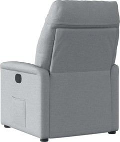 vidaXL Πολυθρόνα Ανακλινόμενη Ανοιχτό Γκρι Υφασμάτινη