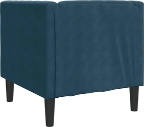 vidaXL Πολυθρόνα Chesterfield Μπλε Βελούδινη