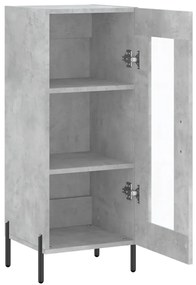 vidaXL Ντουλάπι Γκρι Σκυροδέματος 34,5x34x90 εκ. Επεξεργασμένο Ξύλο