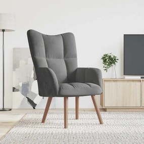 vidaXL Πολυθρόνα Relax Σκούρο Γκρι Βελούδινη