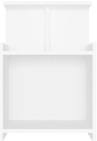 vidaXL Κομοδίνα 2 Τεμαχίων Λευκά 40 x 35 x 60 εκ. από Επεξ. Ξύλο