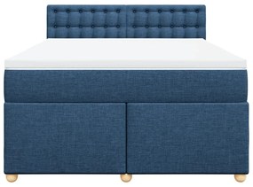 ΚΡΕΒΑΤΙ BOXSPRING ΜΕ ΣΤΡΩΜΑ ΜΠΛΕ 140X200 ΕΚ. ΥΦΑΣΜΑΤΙΝΟ 3289023