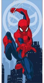 Πετσέτα Παιδική Βελουτέ Spiderman 03 Multi Viopros Σώματος 70x140cm 100% Βαμβάκι