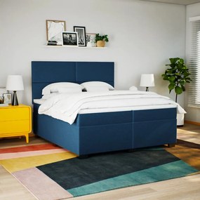 ΚΡΕΒΑΤΙ BOXSPRING ΜΕ ΣΤΡΩΜΑ ΜΠΛΕ 200X200 ΕΚ. ΥΦΑΣΜΑΤΙΝΟ 3290594