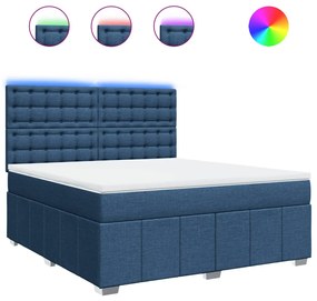 ΚΡΕΒΑΤΙ BOXSPRING ΜΕ ΣΤΡΩΜΑ ΜΠΛΕ 180X200 ΕΚ. ΥΦΑΣΜΑΤΙΝΟ 3294067