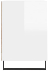 vidaXL Έπιπλο Τηλεόρασης Γυαλ. Λευκό 160x35x55 εκ. Επεξεργασμένο Ξύλο