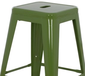 ΣΚΑΜΠΟ ΜΕΣΑΙΟΥ ΥΨΟΥΣ ΜΕΤΑΛΛΙΚΟ  MELITA ΣΕ LIGHT OLIVE GREEN 43x43x67Yεκ.