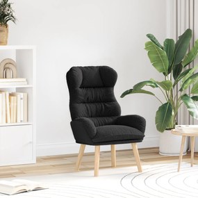 vidaXL Χαλαρωτική Καρέκλα Μαύρος Όπως Μαλλί