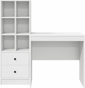 vidaXL Γραφείο με συρτάρι 2 pcs Λευκό