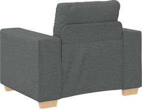 vidaXL Καναπές 3 pcs Σκούρο Γκρι 221 x 80 x 80 εκ