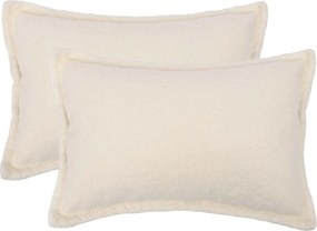 vidaXL Κάλυμμα Μαξιλαριού 2 pcs HOUTEN Κρεμ 50 x 75 cm Μπουκλέ