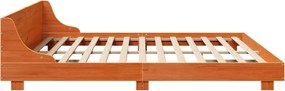 vidaXL Σκελετός Κρεβ. Χωρίς Στρώμα Καφέ Κεριού 200x200 εκ Μασίφ Πεύκο