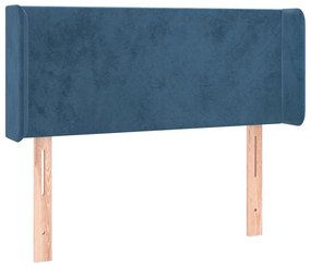 Κεφαλάρι Κρεβατιού LED Σκούρο Μπλε 93x16x78/88 εκ. Βελούδινο - Μπλε